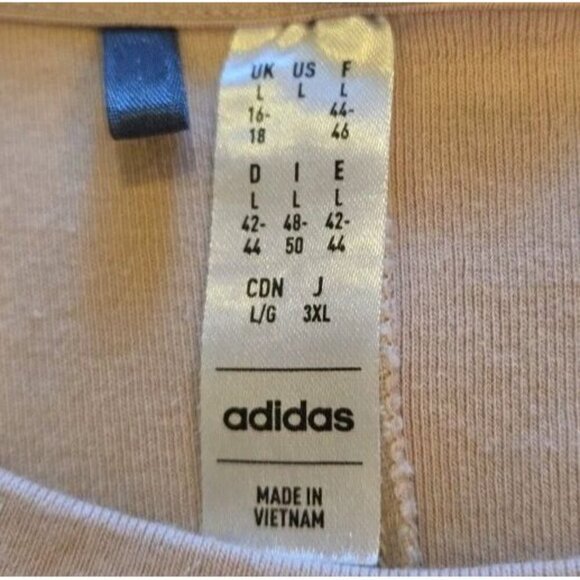 Adidas Sweatshirt Womens Large Pink Tan Over Pockets Logo Country Club Logo - Picture 5 of 9